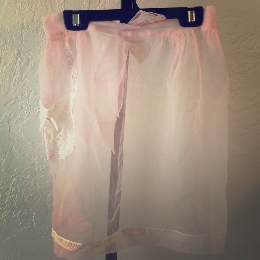 Baby pink vintage apron